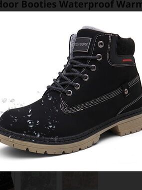 Waterproof Black Women's Winter Ankle Boots -